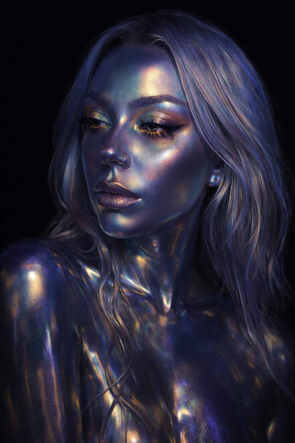 Silver holographic beauty