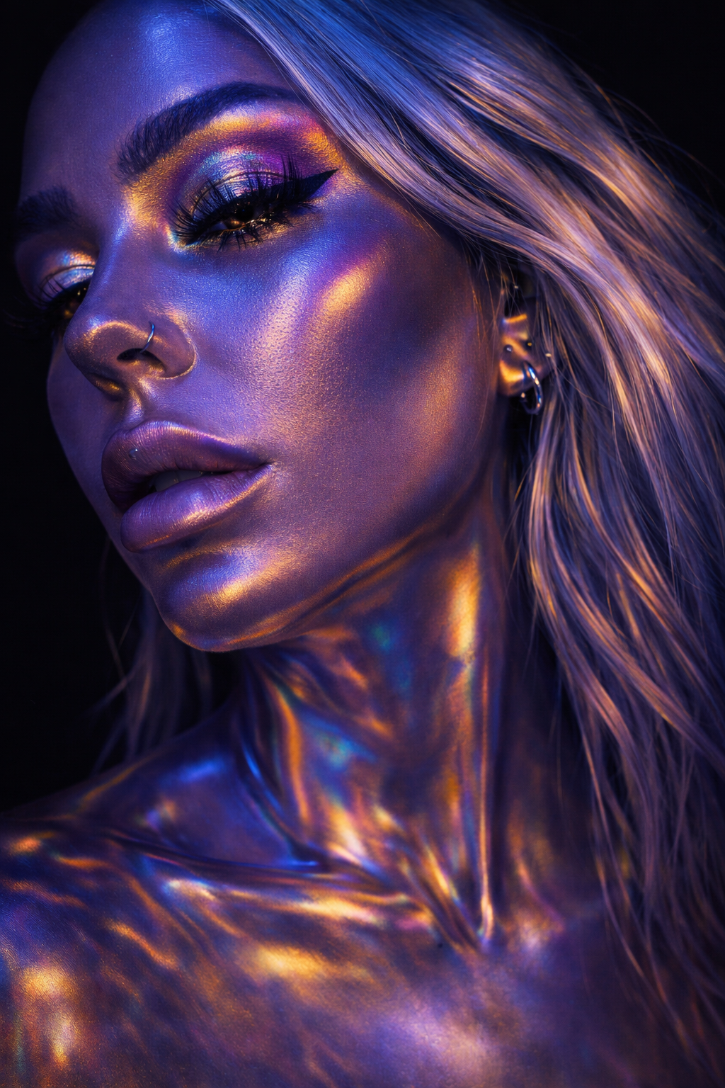 Iridescent editorial beauty