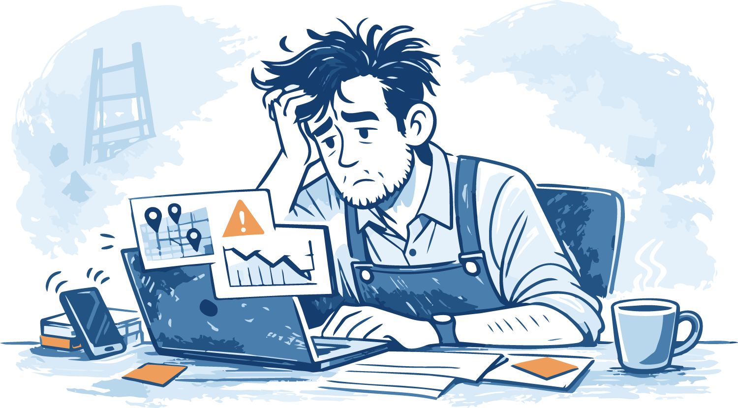 Frustrated business owner trying to understand SEO