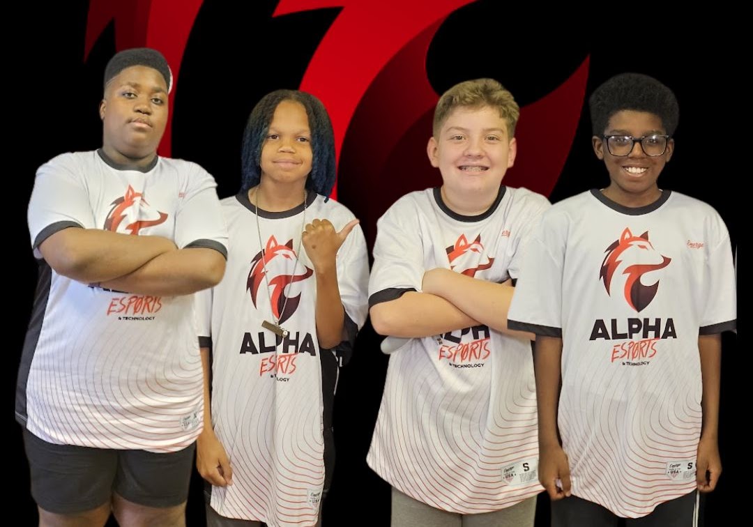 Alpha Esports Wolfpack Fortnite team in their jerseys