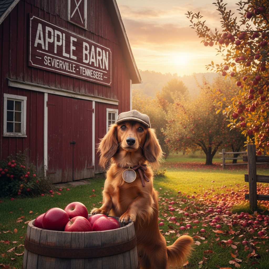 Greta at the Apple Barn
