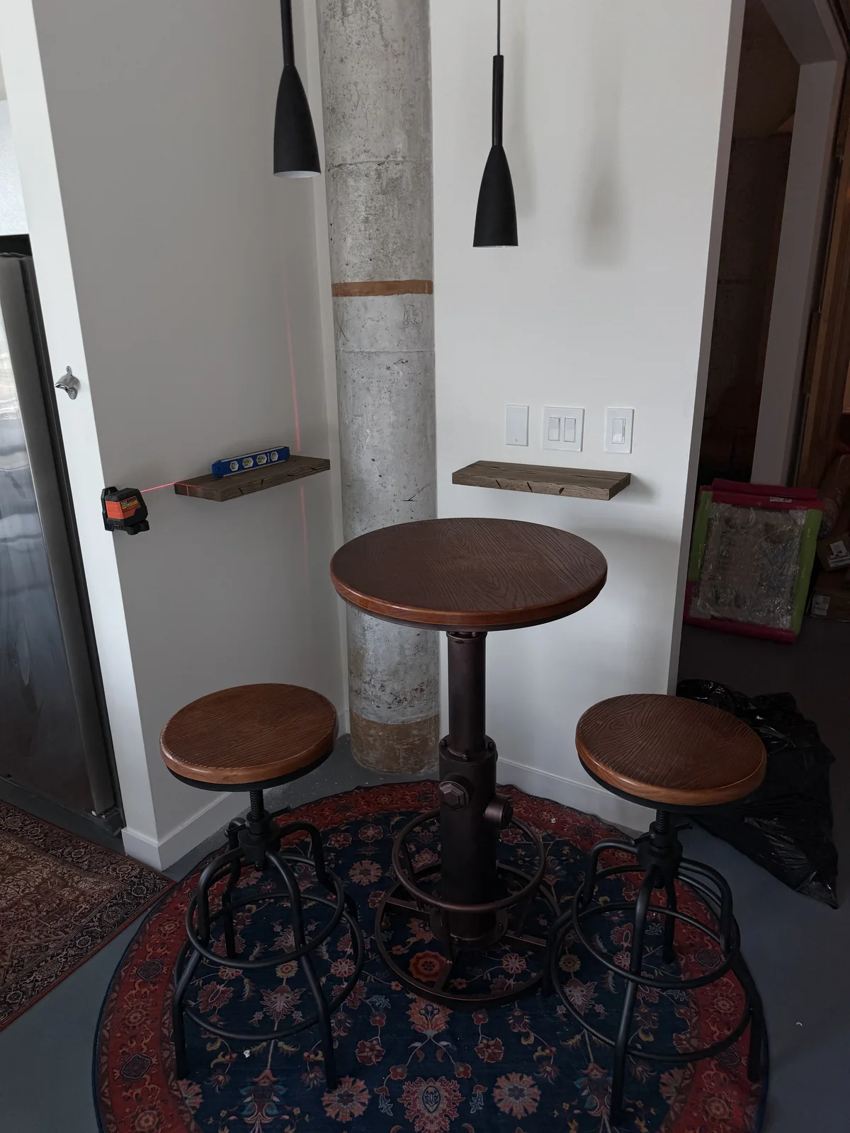 Completed furniture assembly
