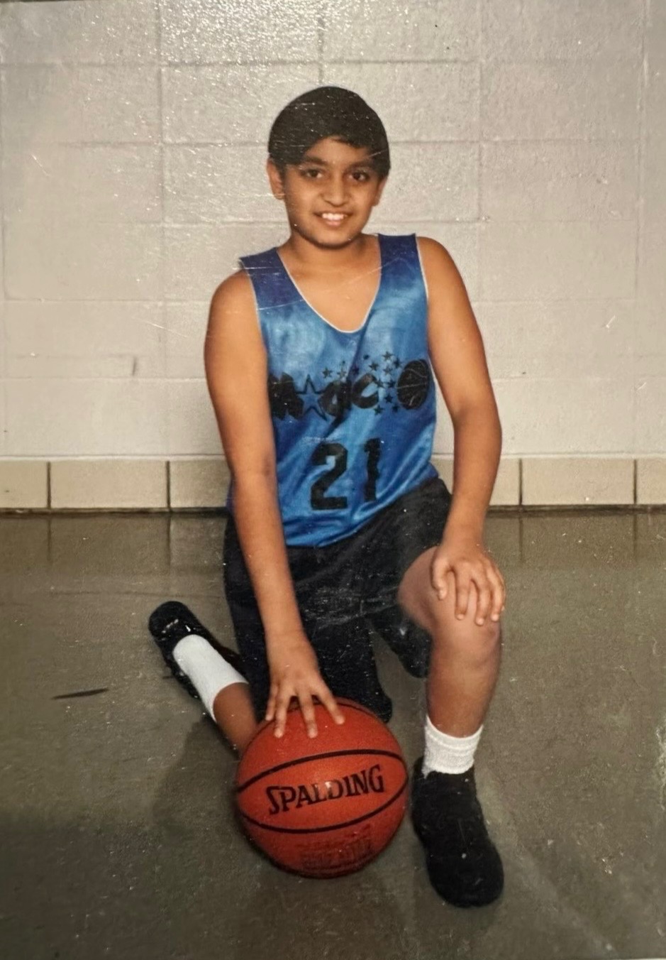 Pratik Patel as a youth basketball player