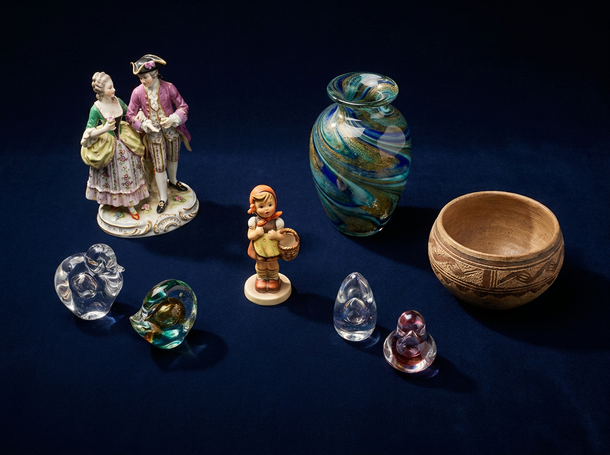 Art Glass, Pottery & Porcelain