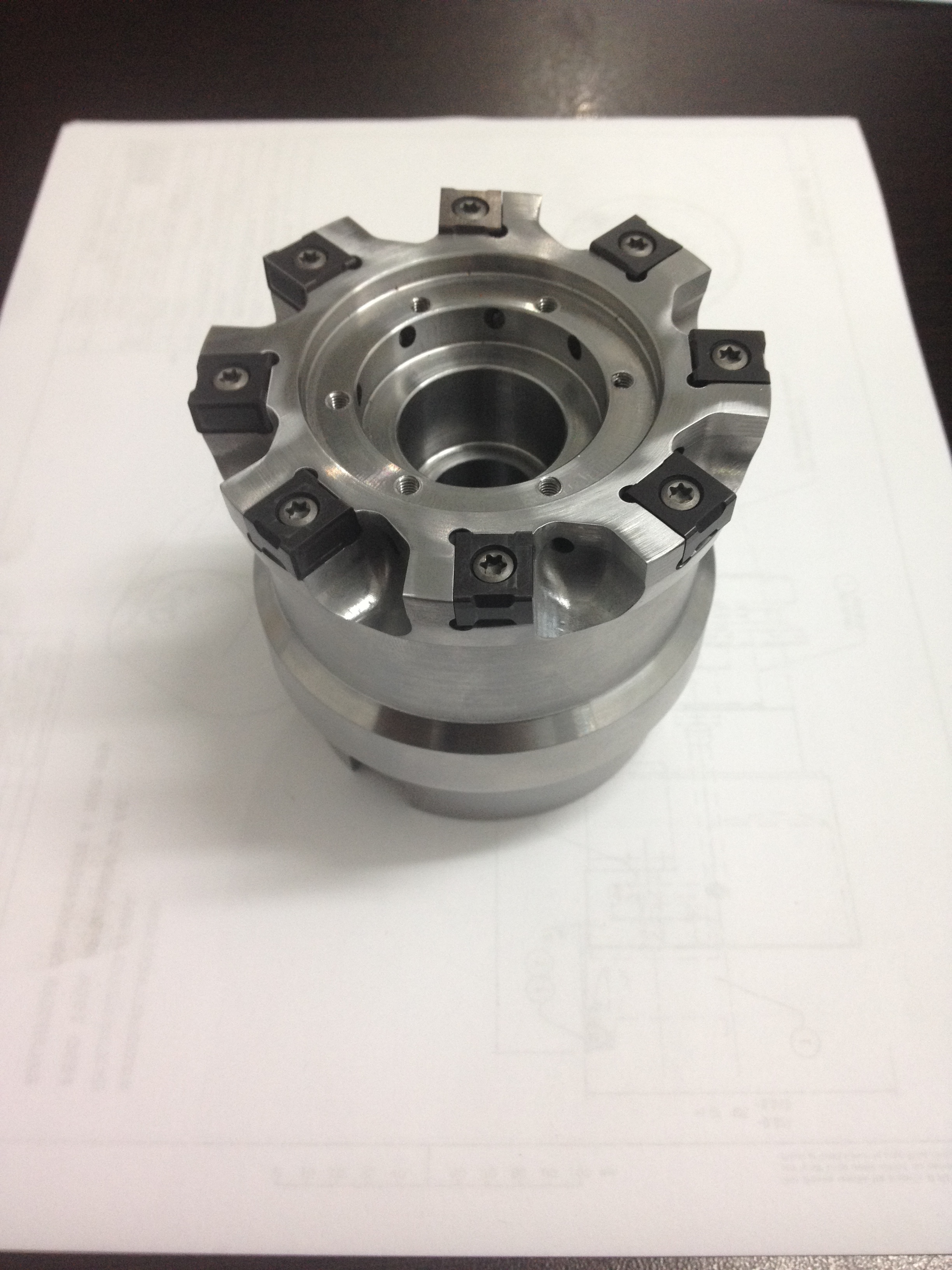 Custom face mill with indexable inserts