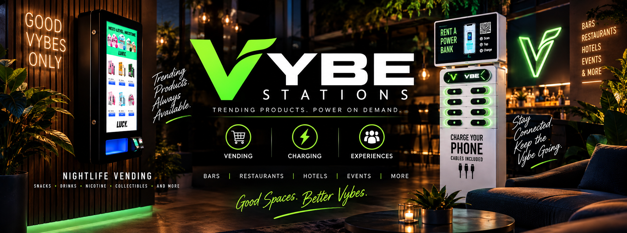VYBE Stations — Trending Products. Power On Demand.