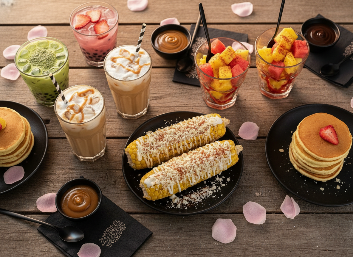 Delvi Delights snacks and desserts spread