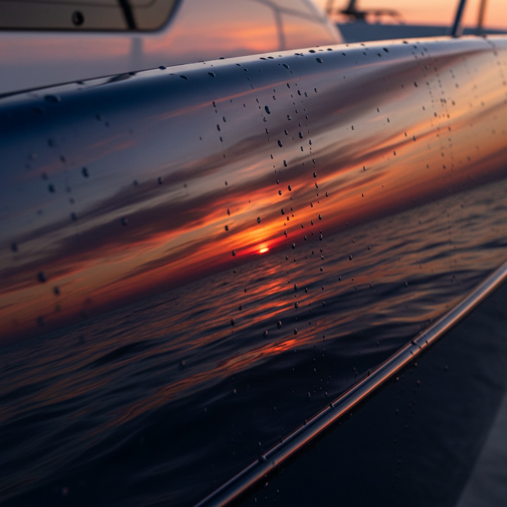Happy boat owner