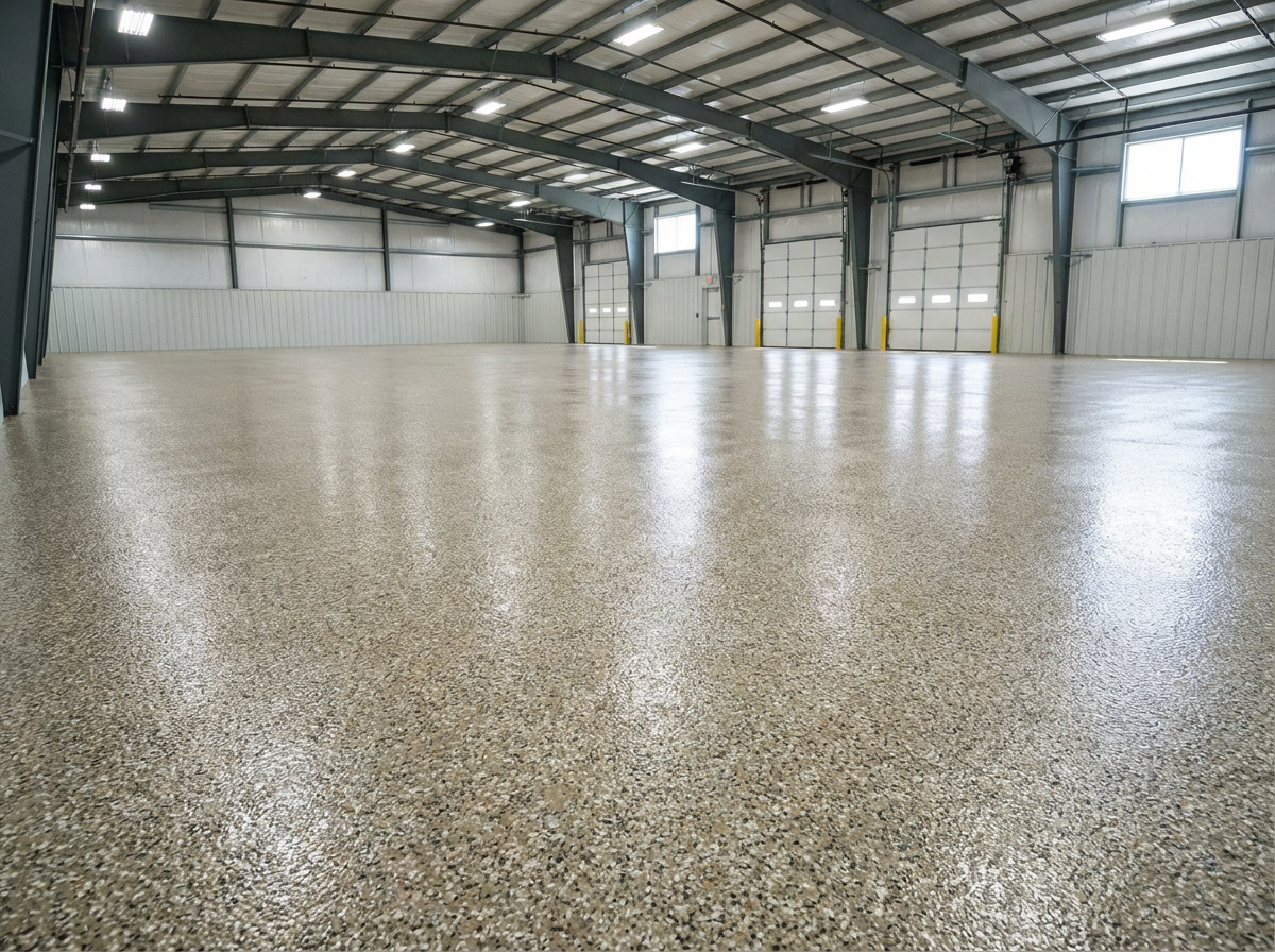 Commercial warehouse epoxy floor coating in NW Arkansas by Procoat Epoxy