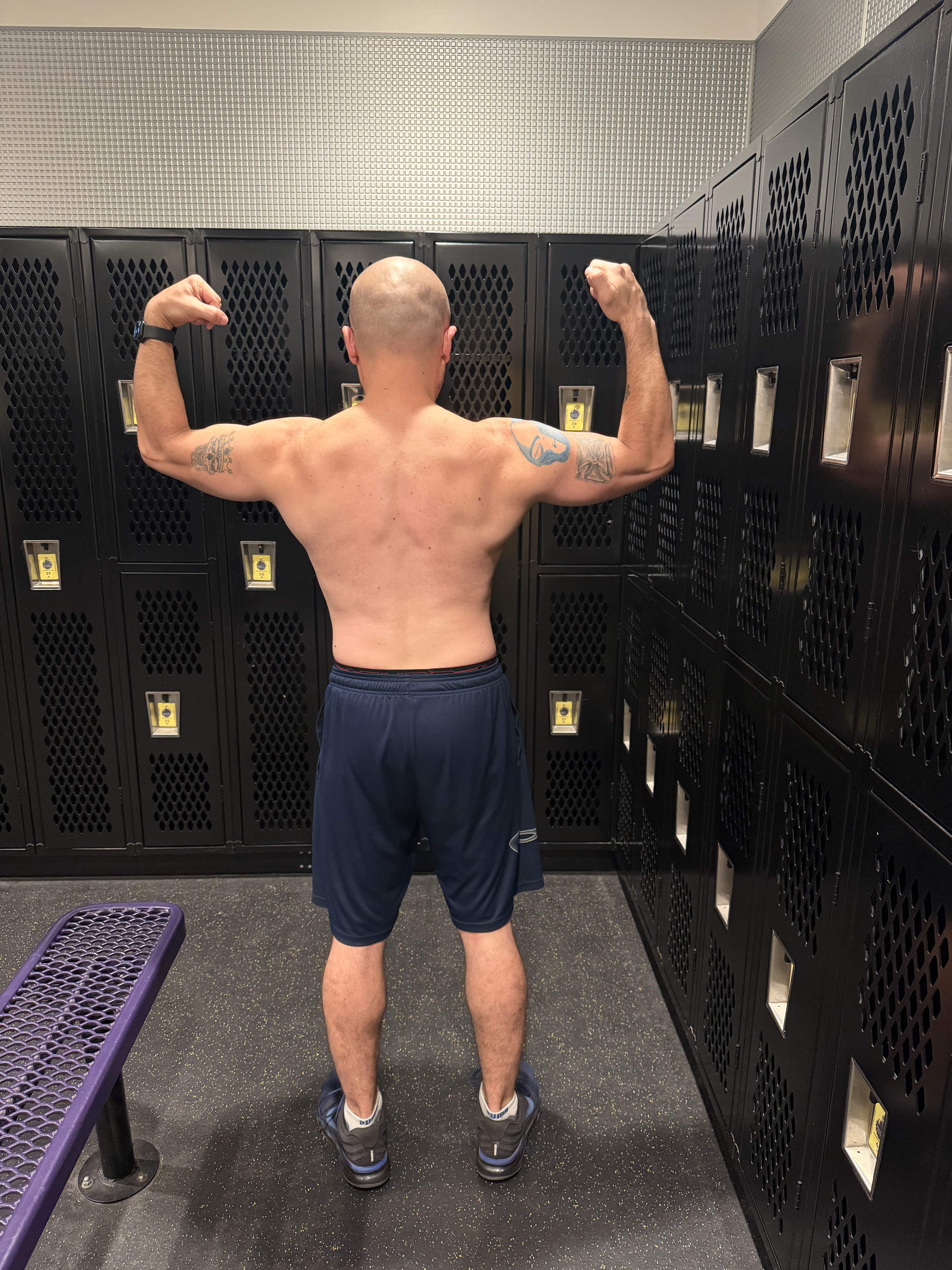 Kody Downs training at the gym