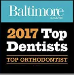 Baltimore Magazine 2017 Top Dentists – Top Orthodontist