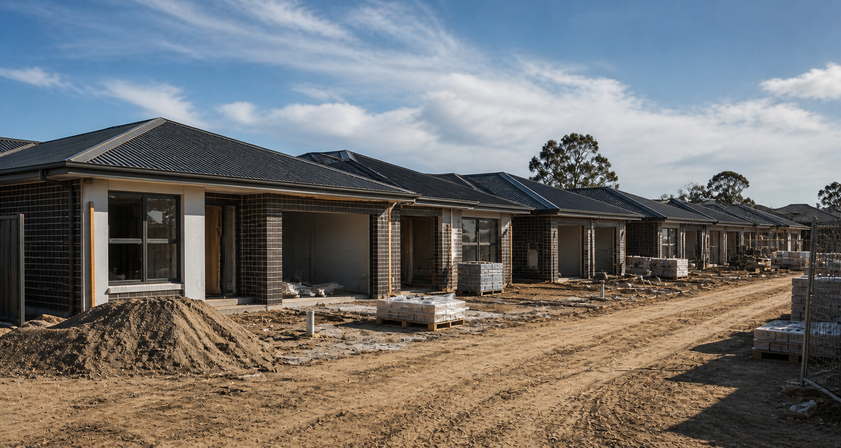 HANCON multi dwelling townhouse development under construction in regional NSW