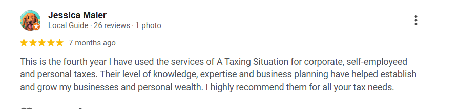 Google Review from Jessica Maier - 5 stars