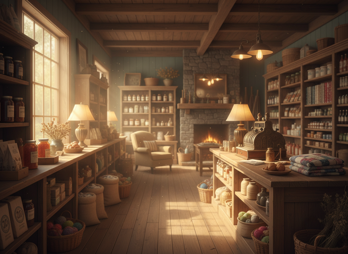 Rustic country store interior