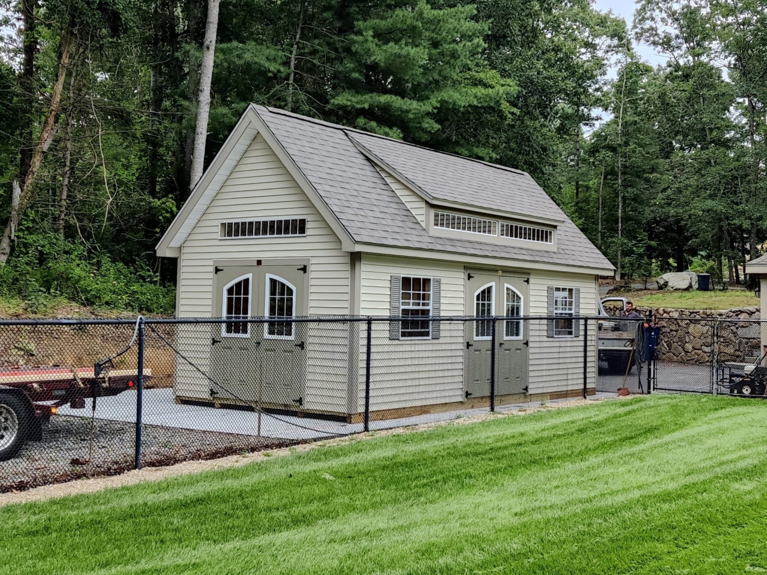 12' × 24' Homestead Hampshire — real customer photo from Hometown Structures