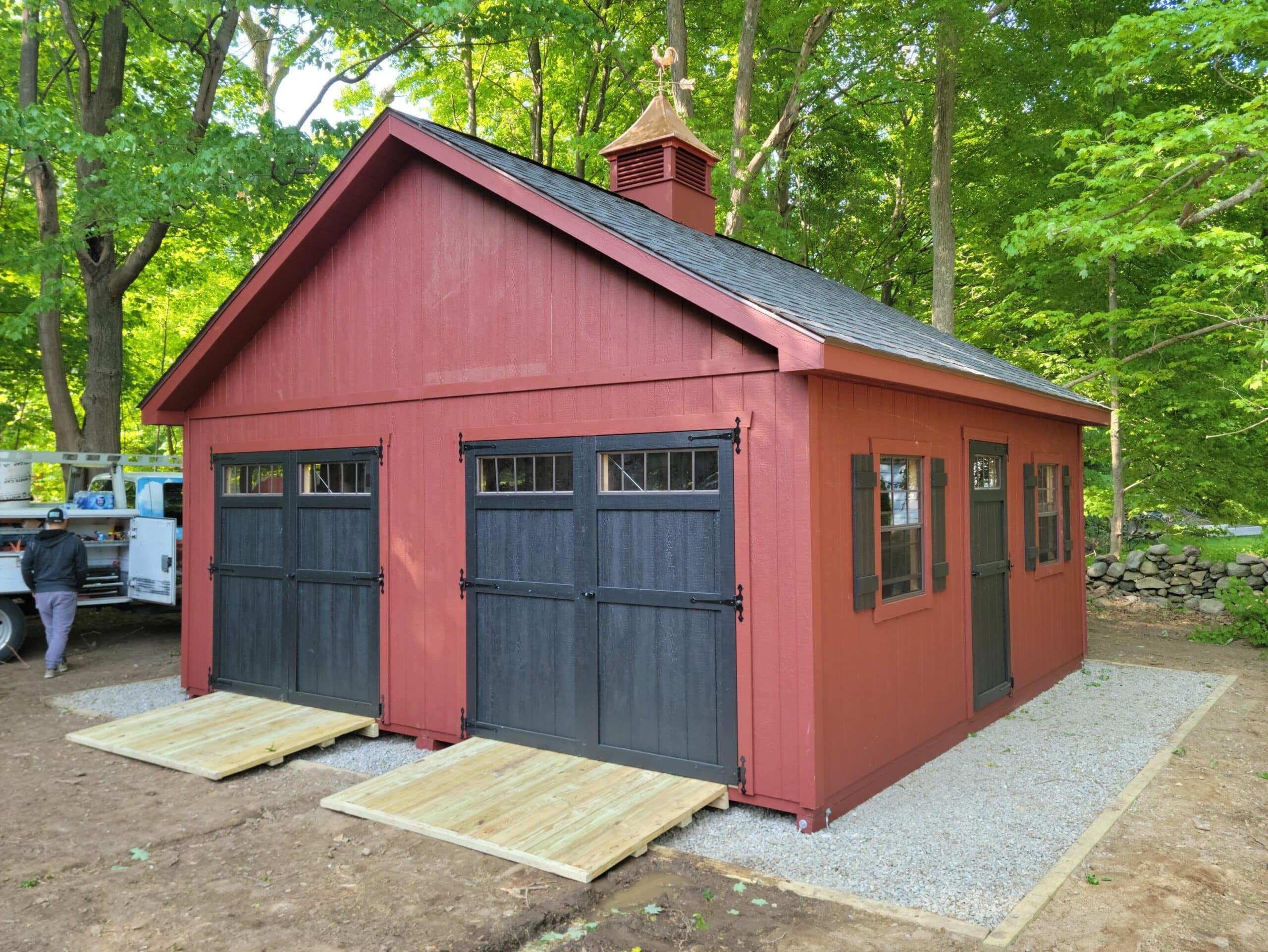 20' × 20' Homestead Berkshire — real customer photo from Hometown Structures