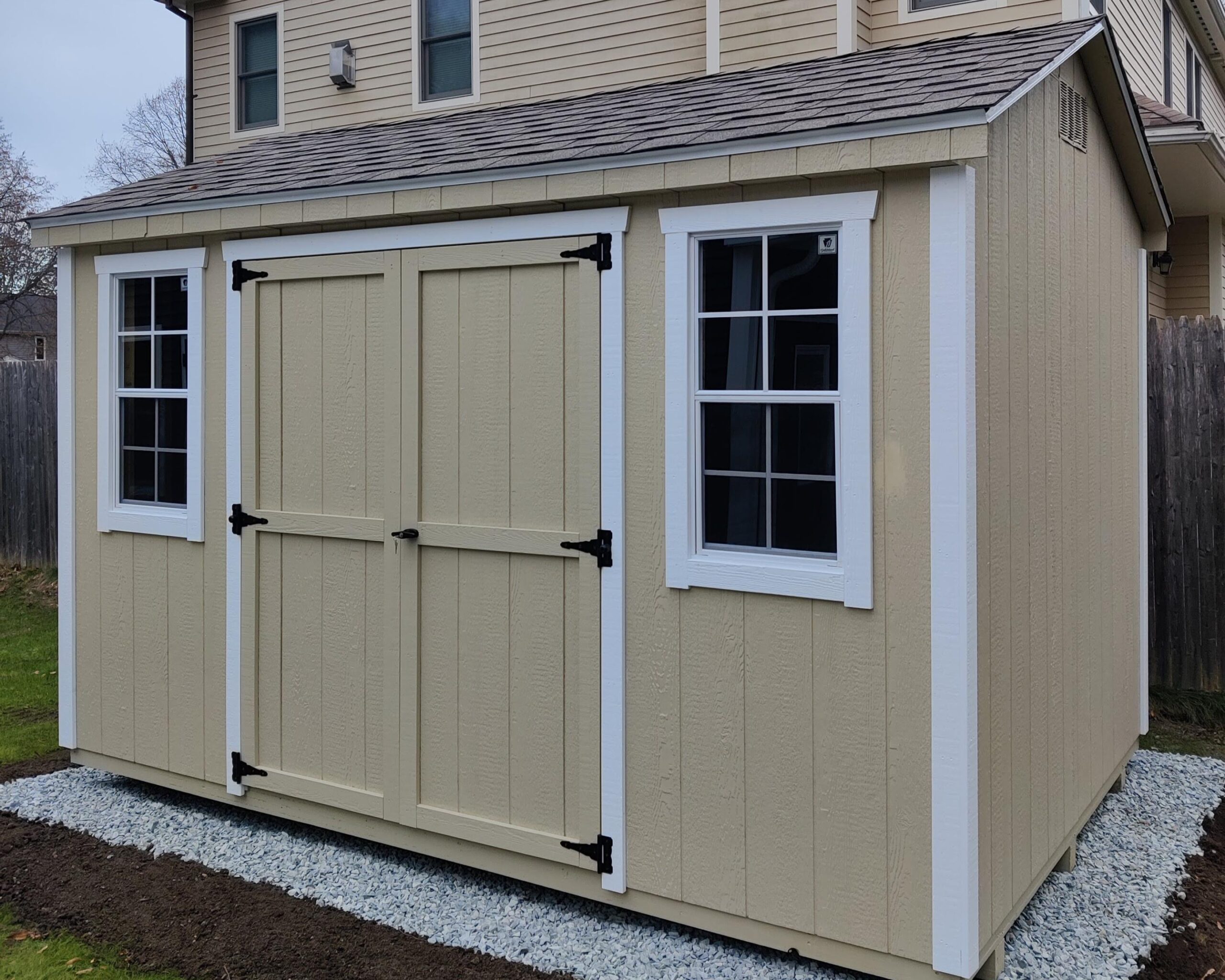 8' × 12' Econoline Cottage — real customer photo from Hometown Structures