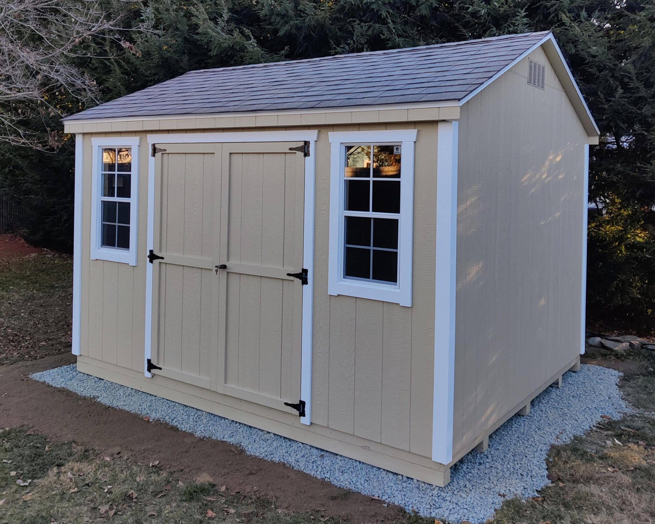 10' × 12' Econoline Cottage — real customer photo from Hometown Structures