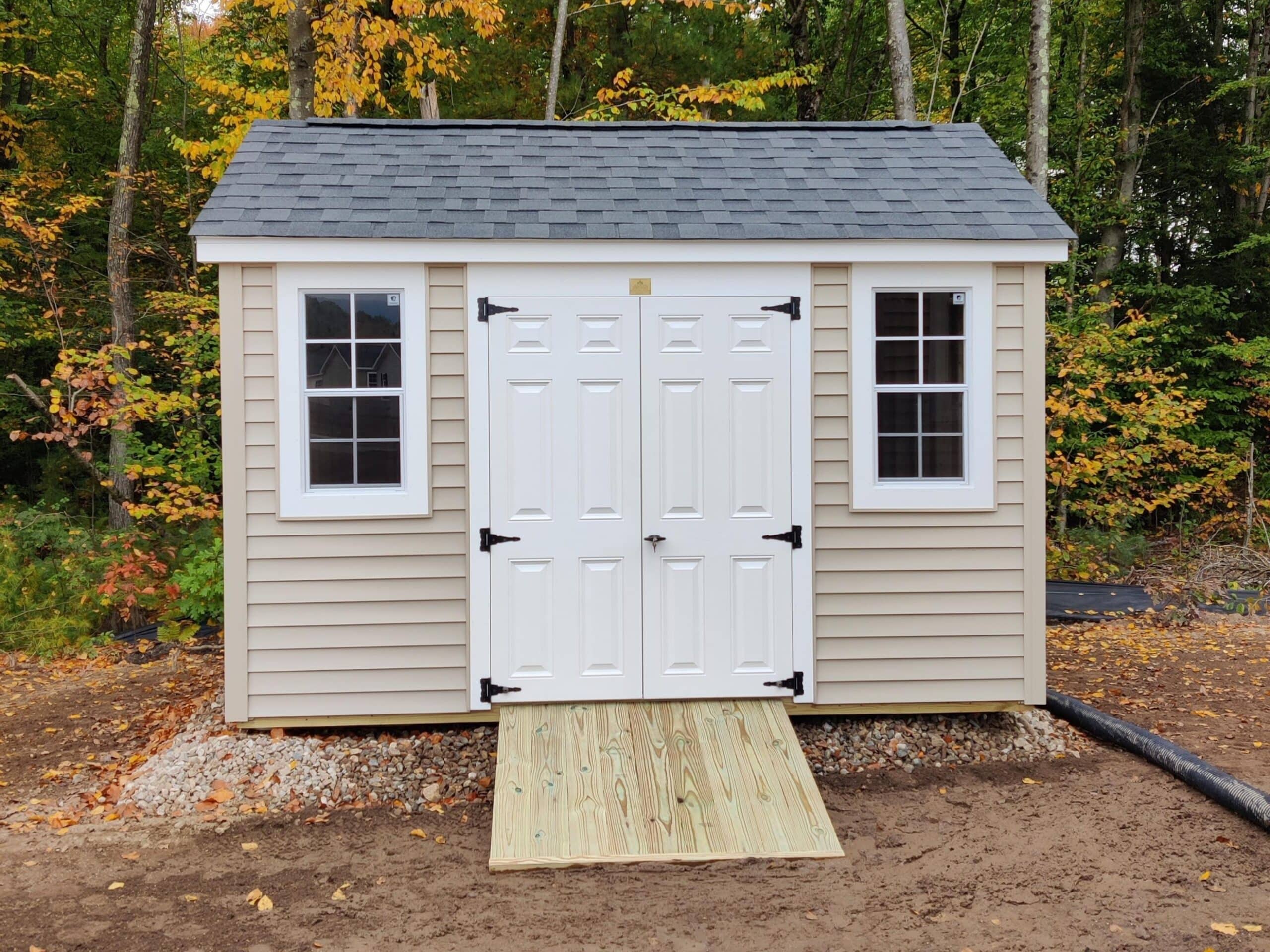 8' × 12' Keystone Cape — real customer photo from Hometown Structures