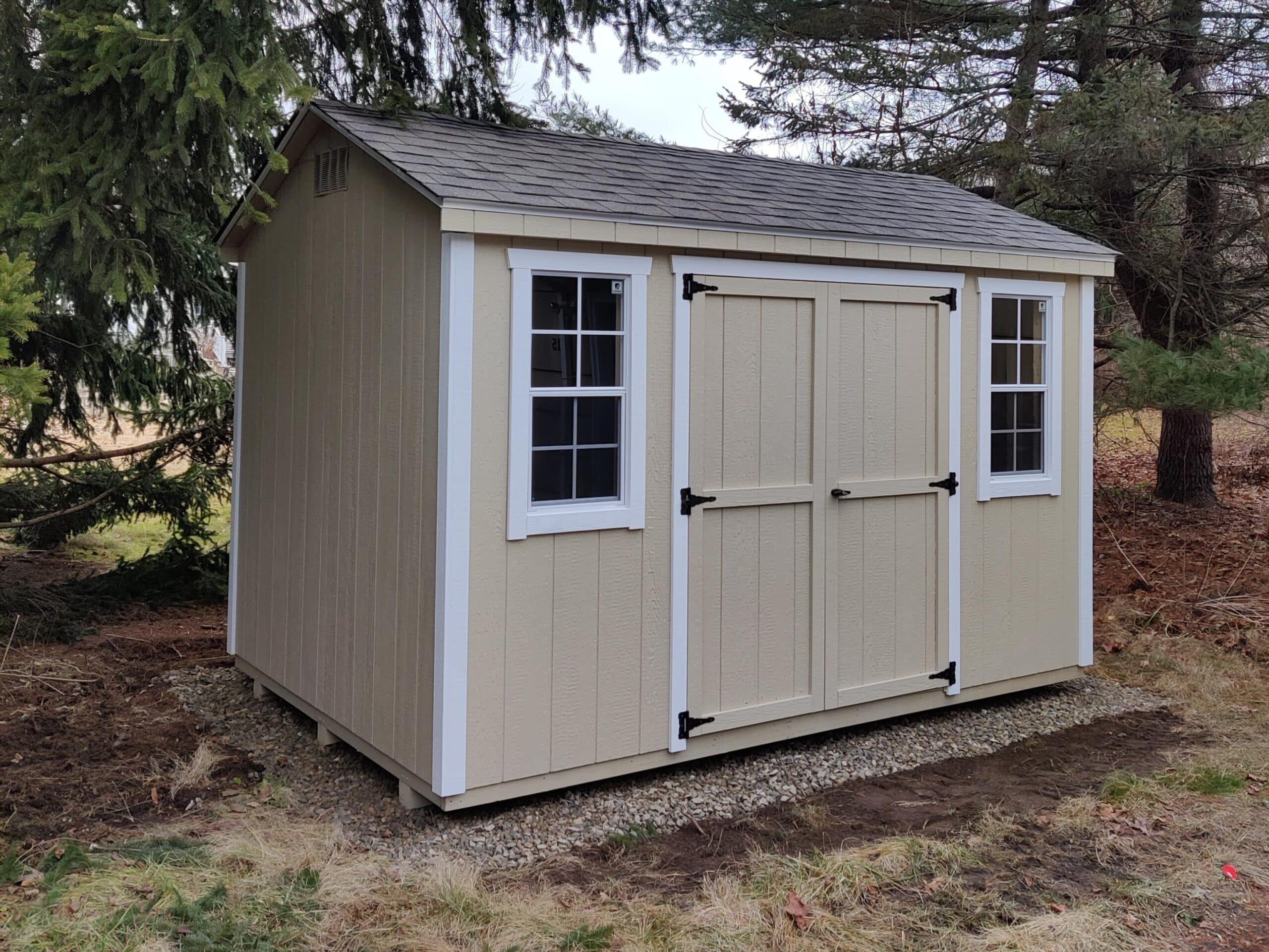 8' × 12' Econoline Cottage — real customer photo from Hometown Structures