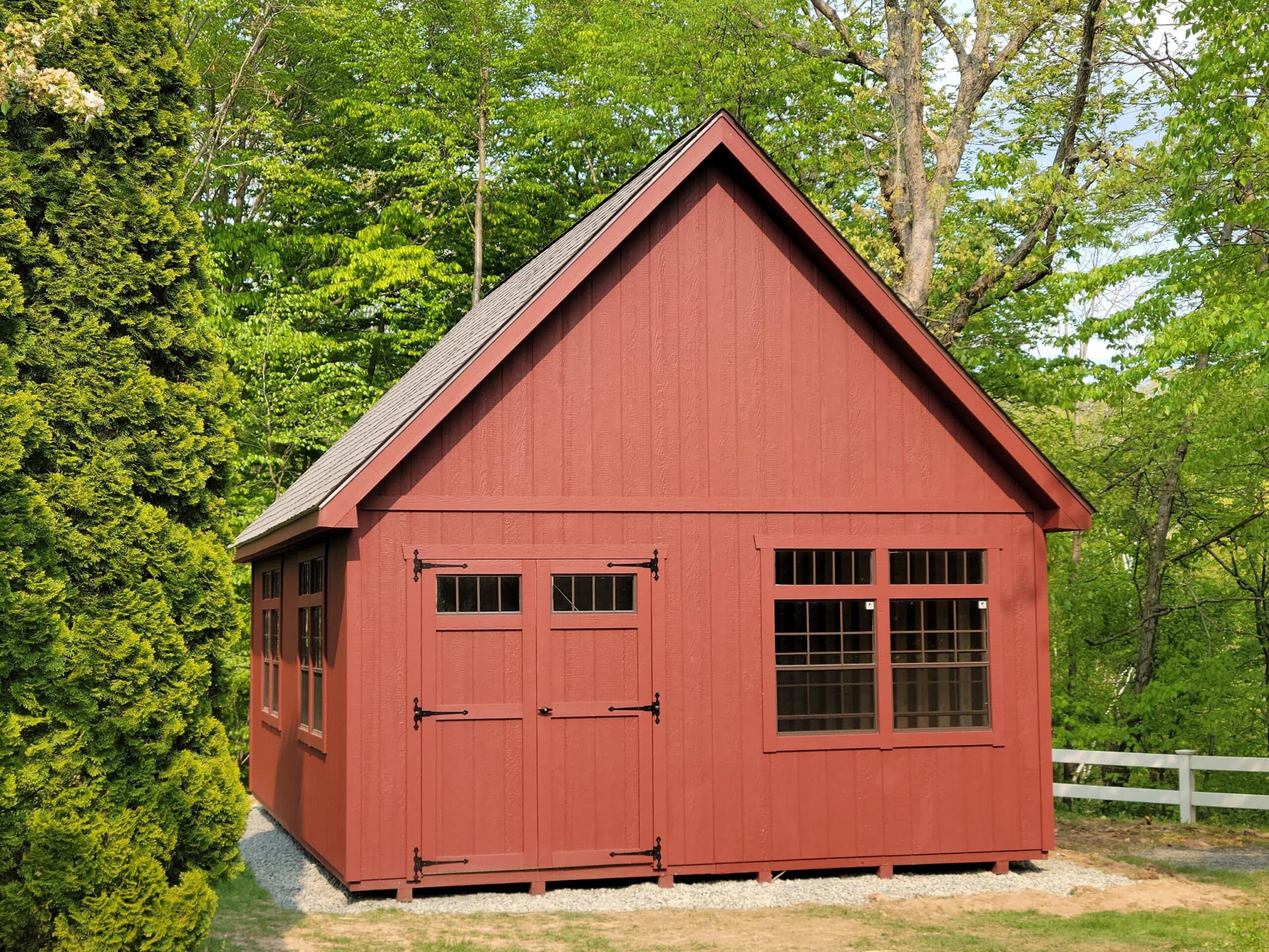 16' × 24' Homestead Hampshire — real customer photo from Hometown Structures