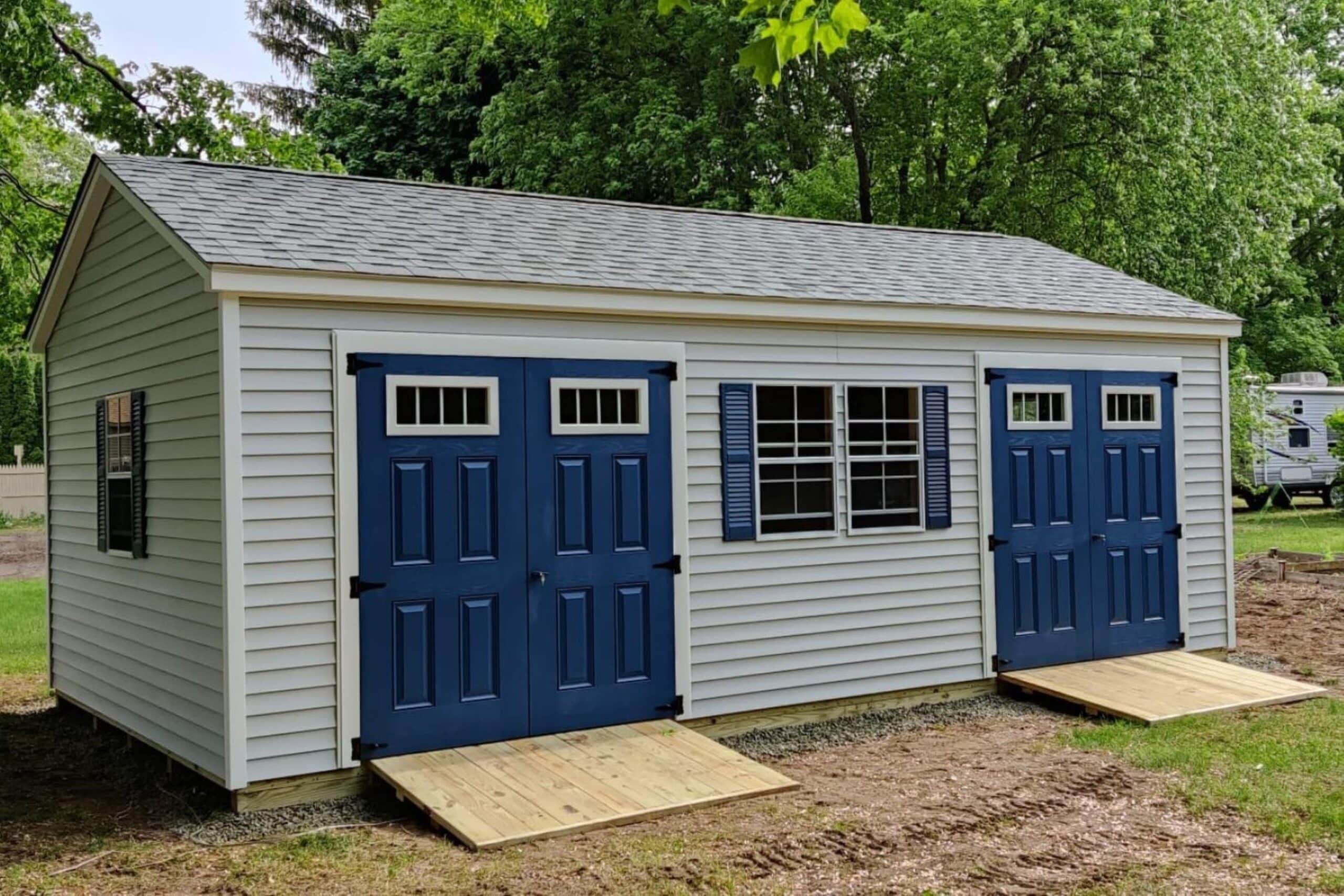 Keystone Ranch shed — real Hometown Structures Ranch photo, full shed