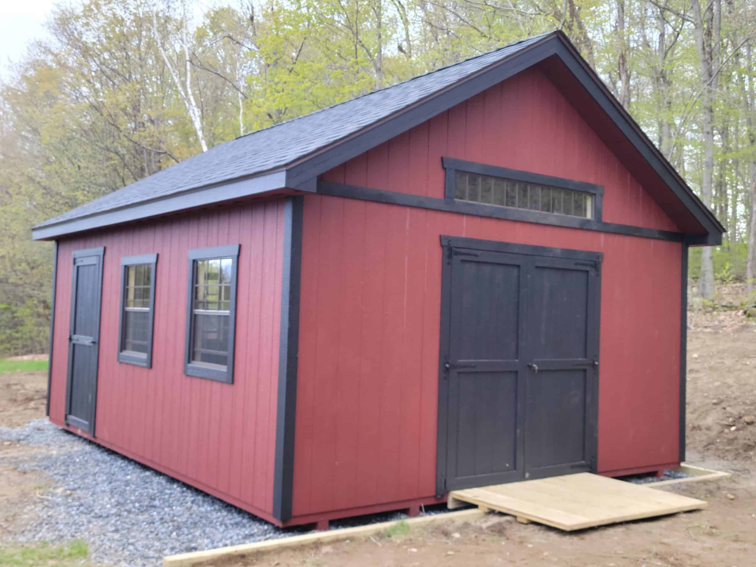 16' × 20' Homestead Berkshire — real customer photo from Hometown Structures