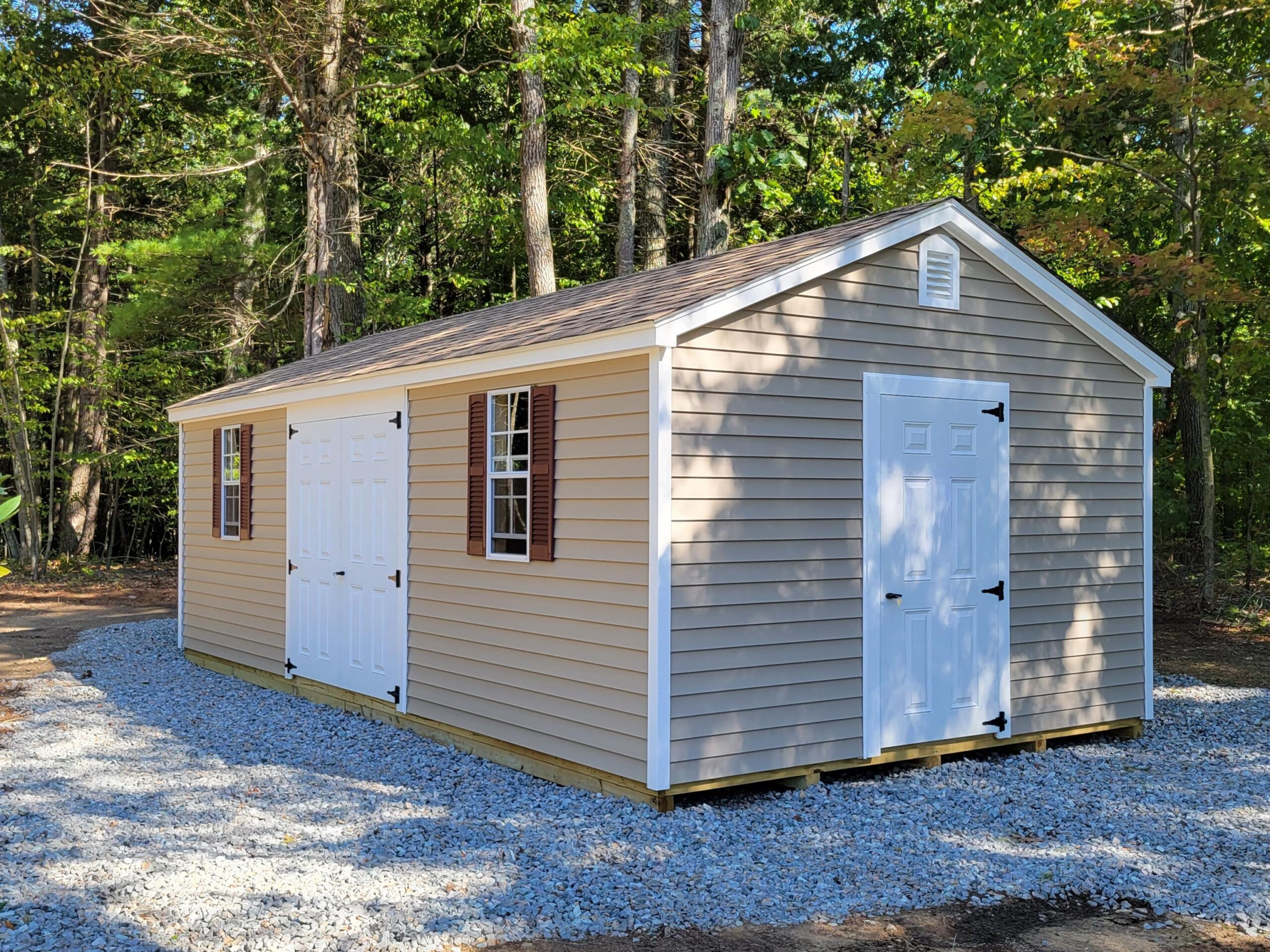 Econoline Cottage shed — real Hometown Structures Cottage photo, full shed