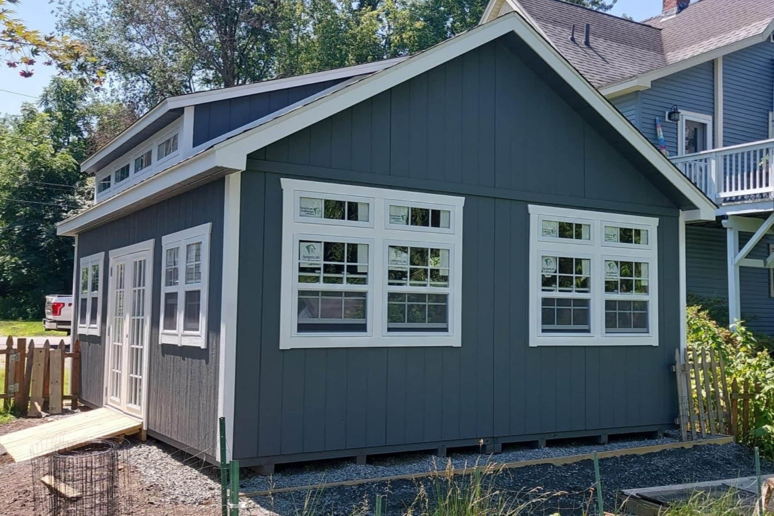18x22 Homestead Berkshire shed — customer photo, Hometown Structures