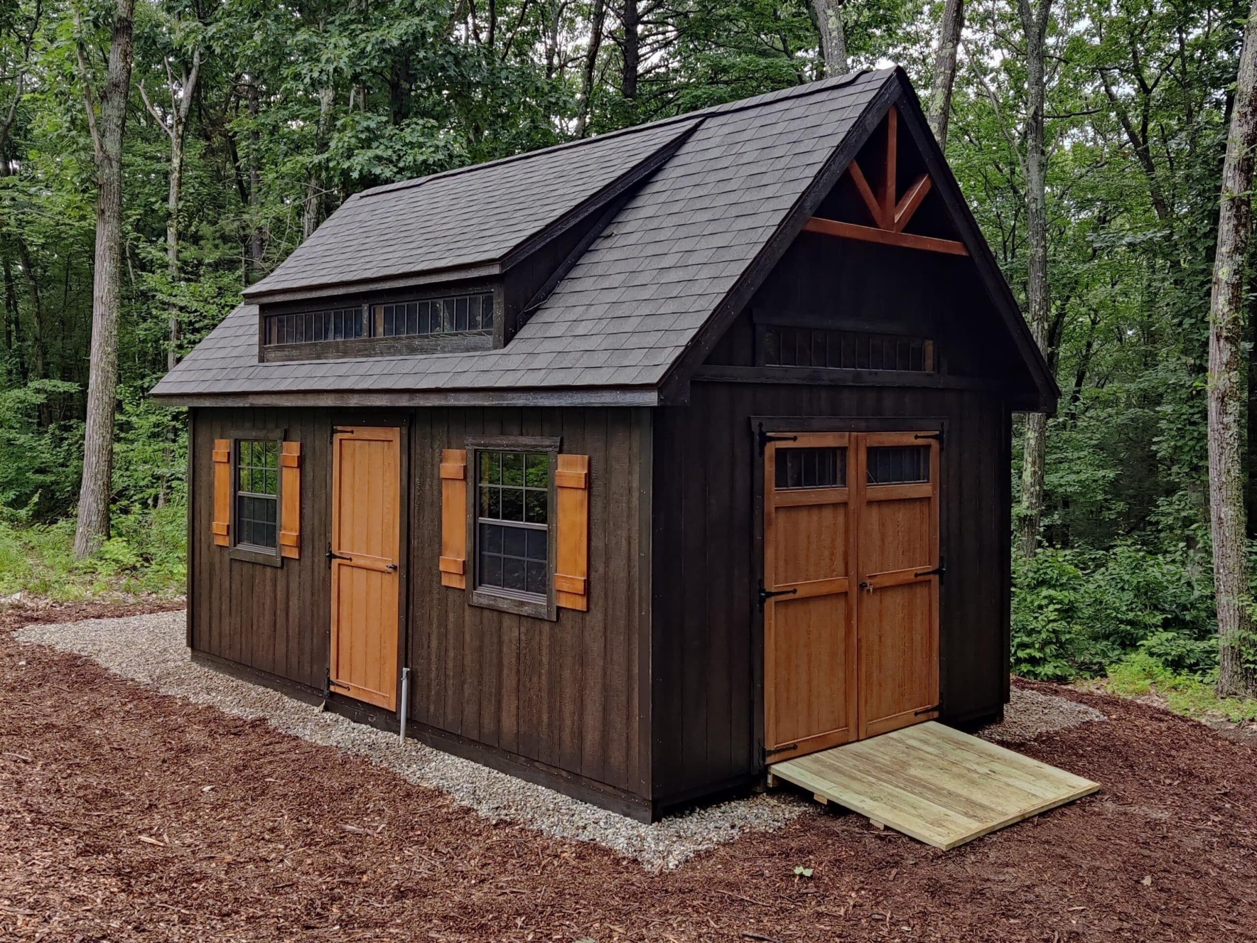 12' × 20' Homestead Hampshire — real customer photo from Hometown Structures
