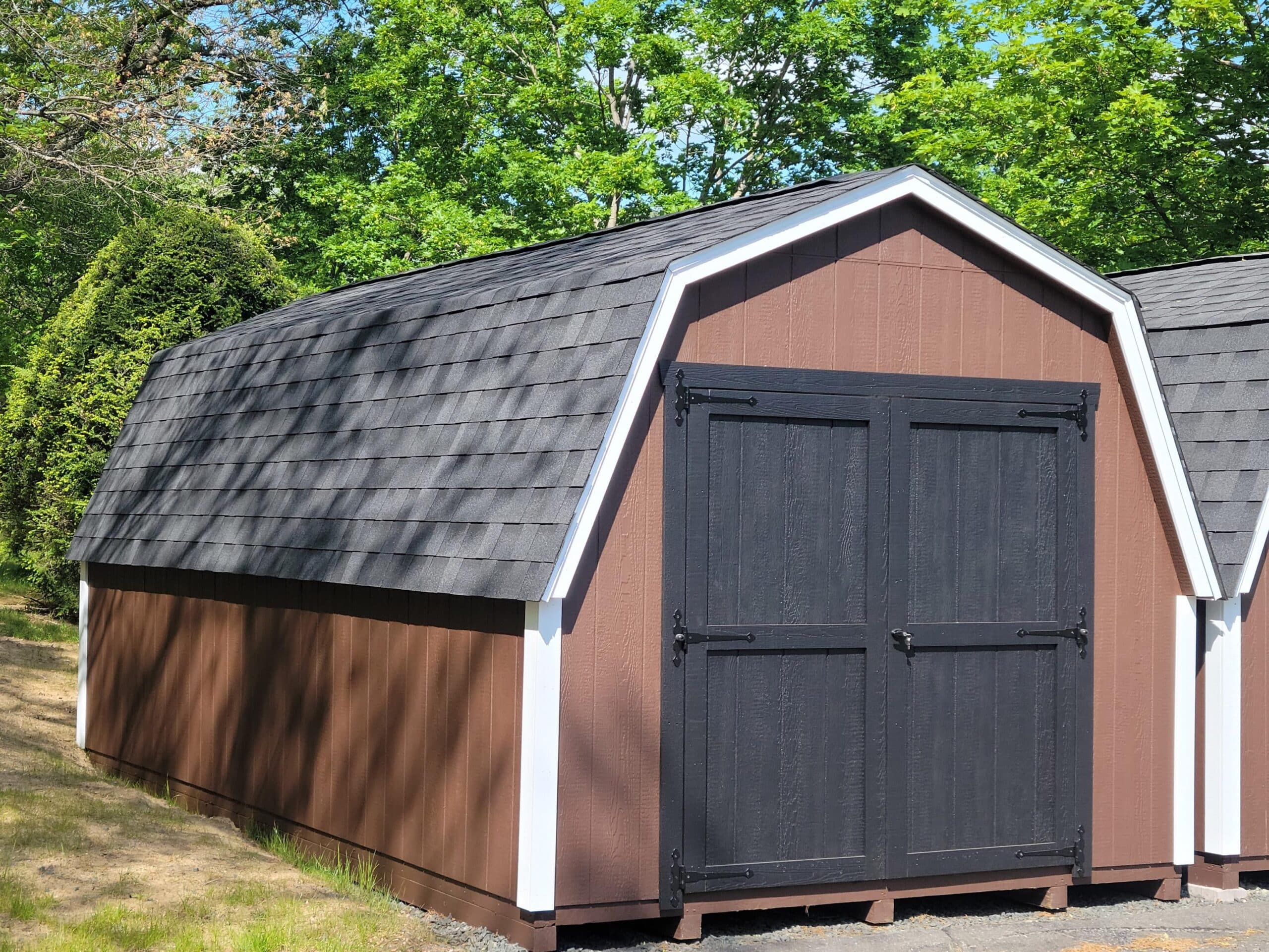 Keystone Gambrel shed — real Hometown Structures Gambrel photo, full shed