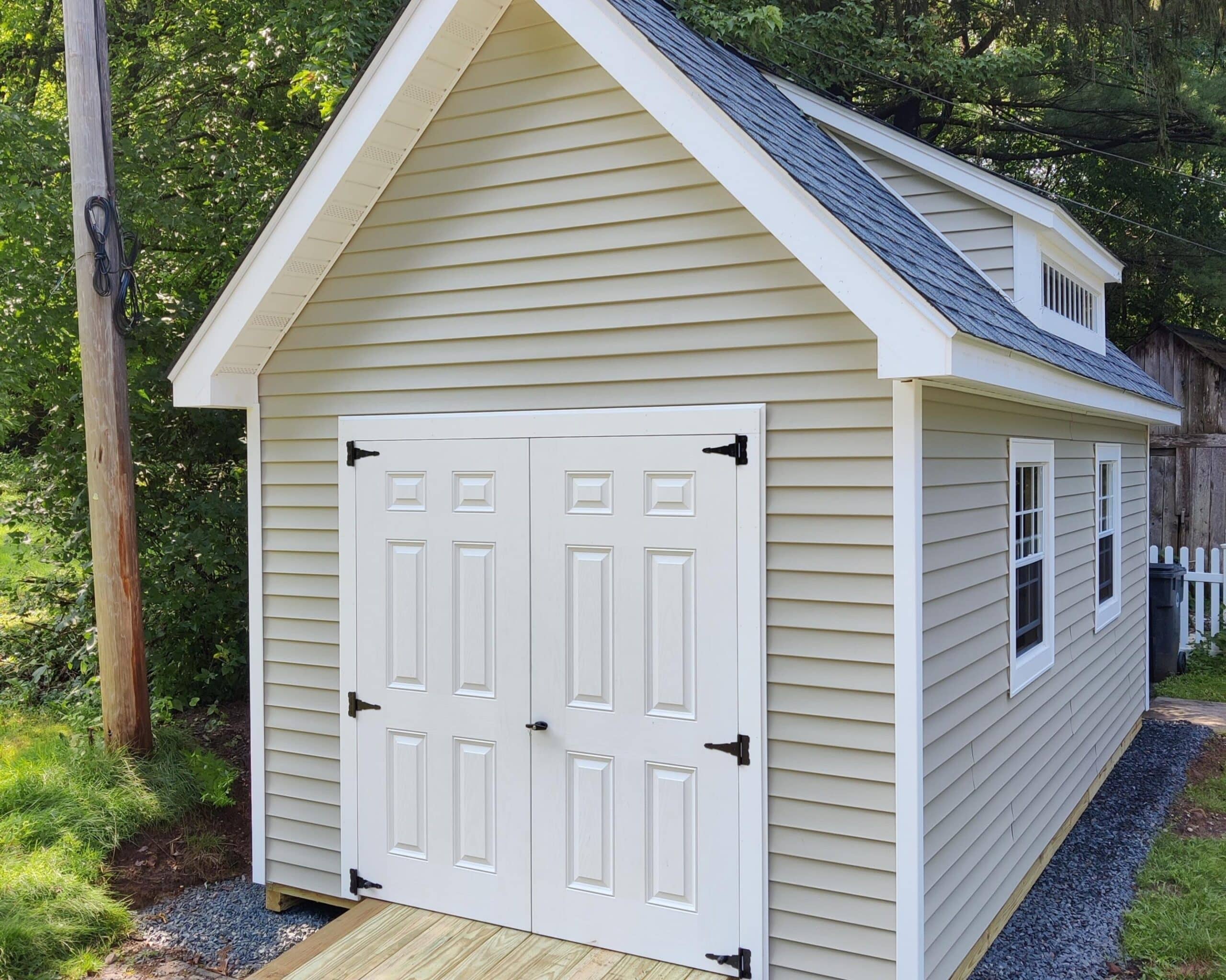 10' × 20' Homestead Hampshire — real customer photo from Hometown Structures
