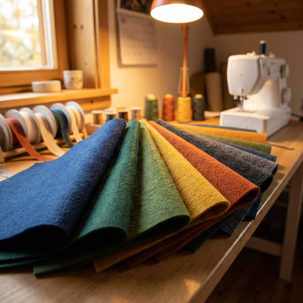Colorful premium felt fabric sheets