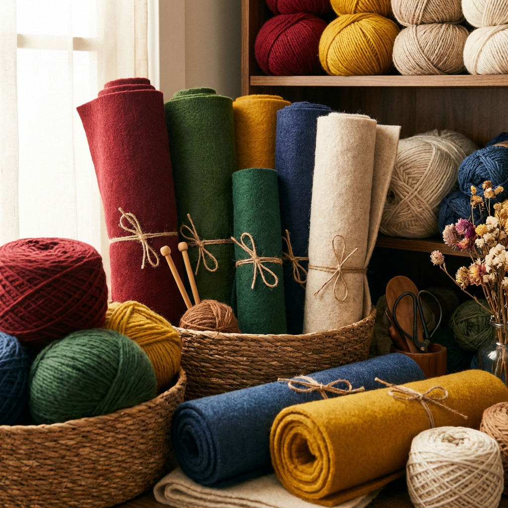 Premium yarn and felt materials