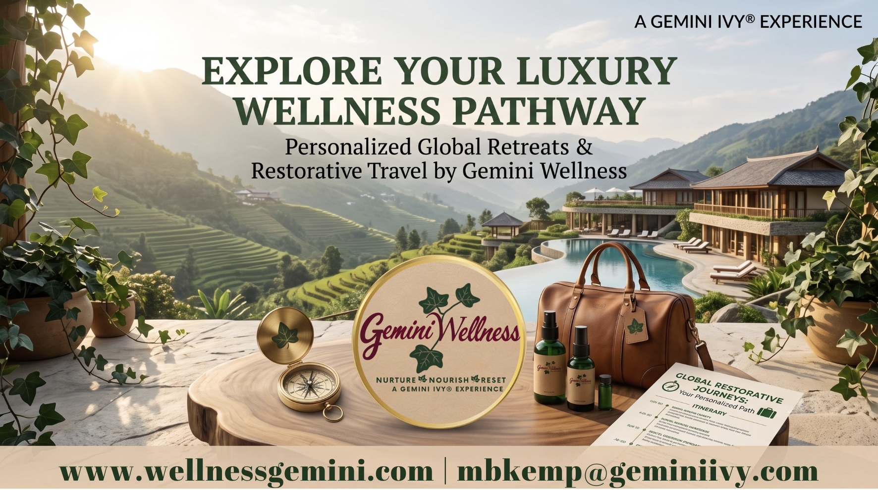 Explore Your Luxury Wellness Pathway — Personalized Global Retreats & Restorative Travel by Gemini Wellness