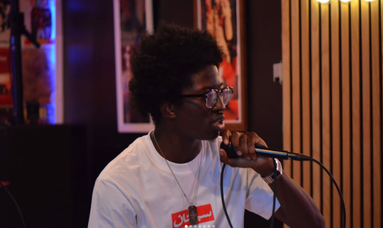 Artist performing at Trilogy open mic night