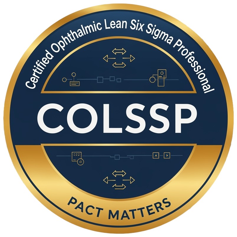 COLSSP — Certified Ophthalmic Lean Six Sigma Professional credential pin