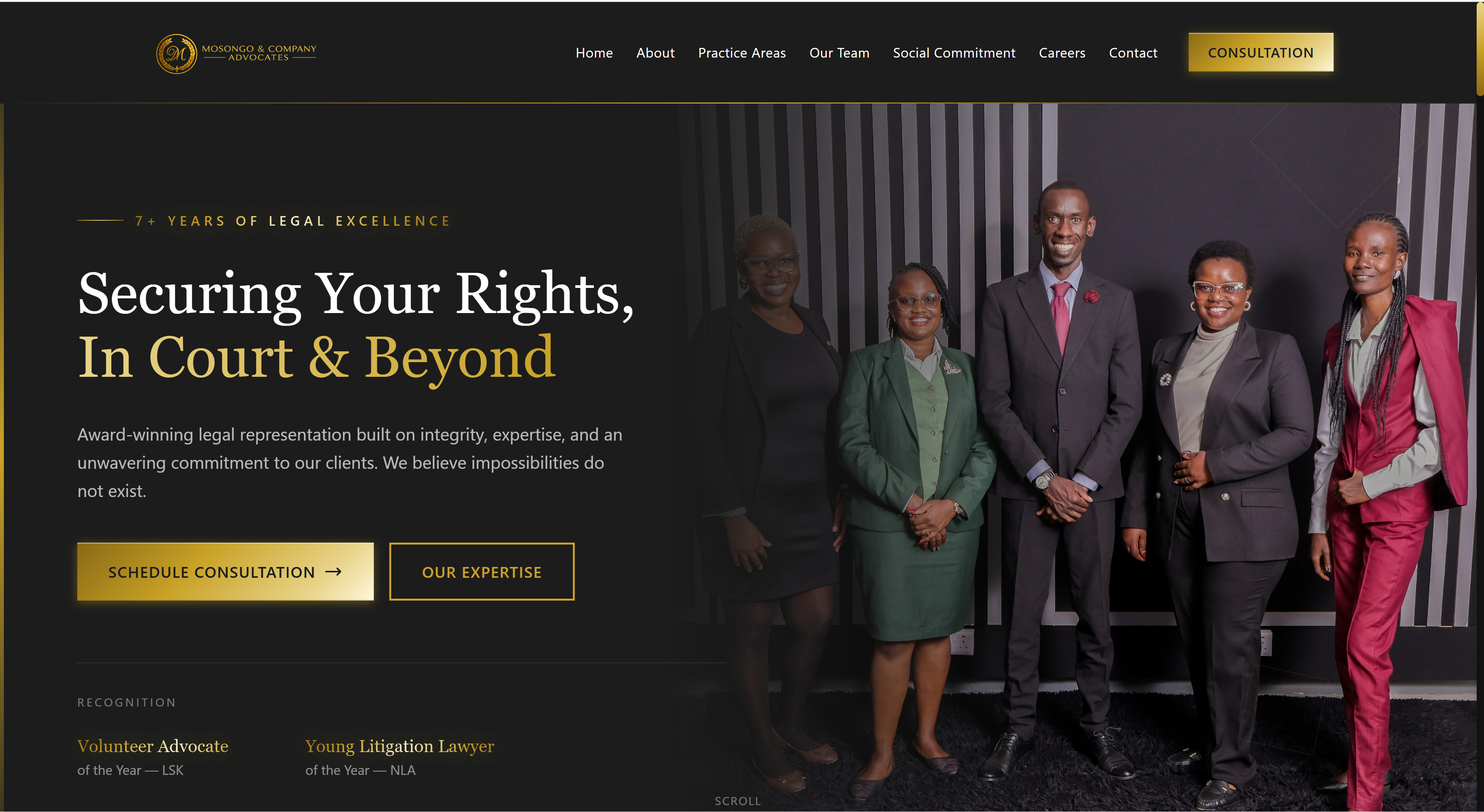 Mosongo & Company Advocates website