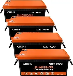 Batteries 4 CHINS 4-Pack 12V 300Ah Battery