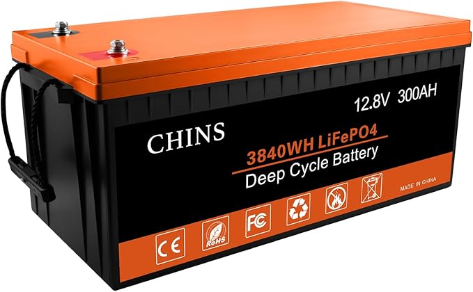 Batteries 1 CHINS 12V 300Ah LiFePO4 Battery