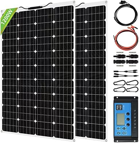 Solar Panels 6 1200W Solar Panel Kit with Charge Controller