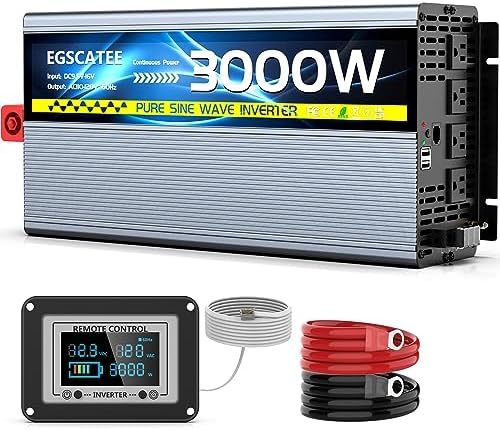 EGSCATEE 3000W Pure Sine Wave Inverter