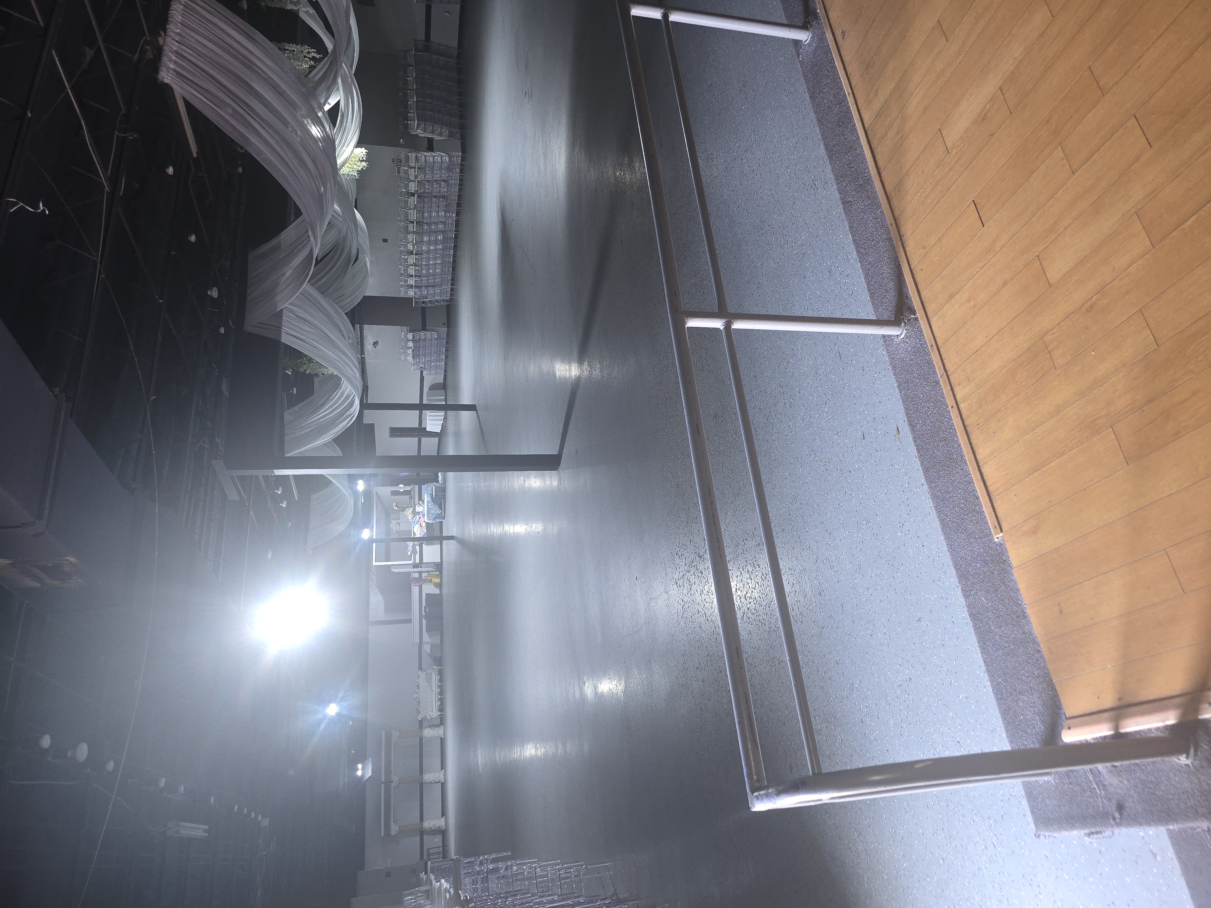 Spacious venue with stage
