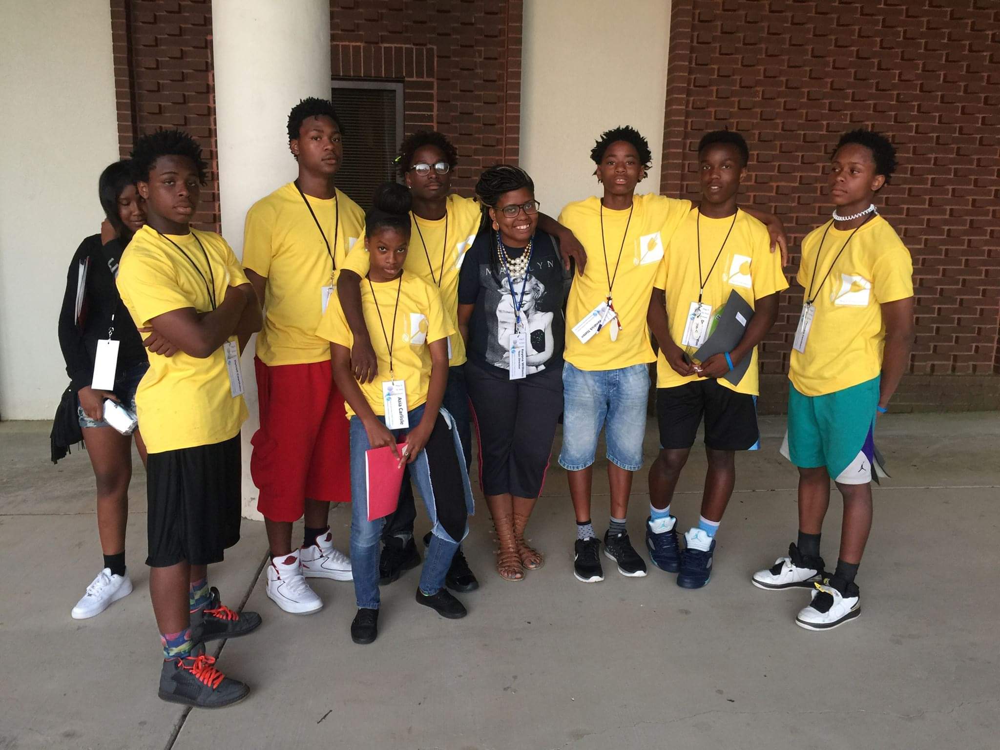 Keyona with youth program participants