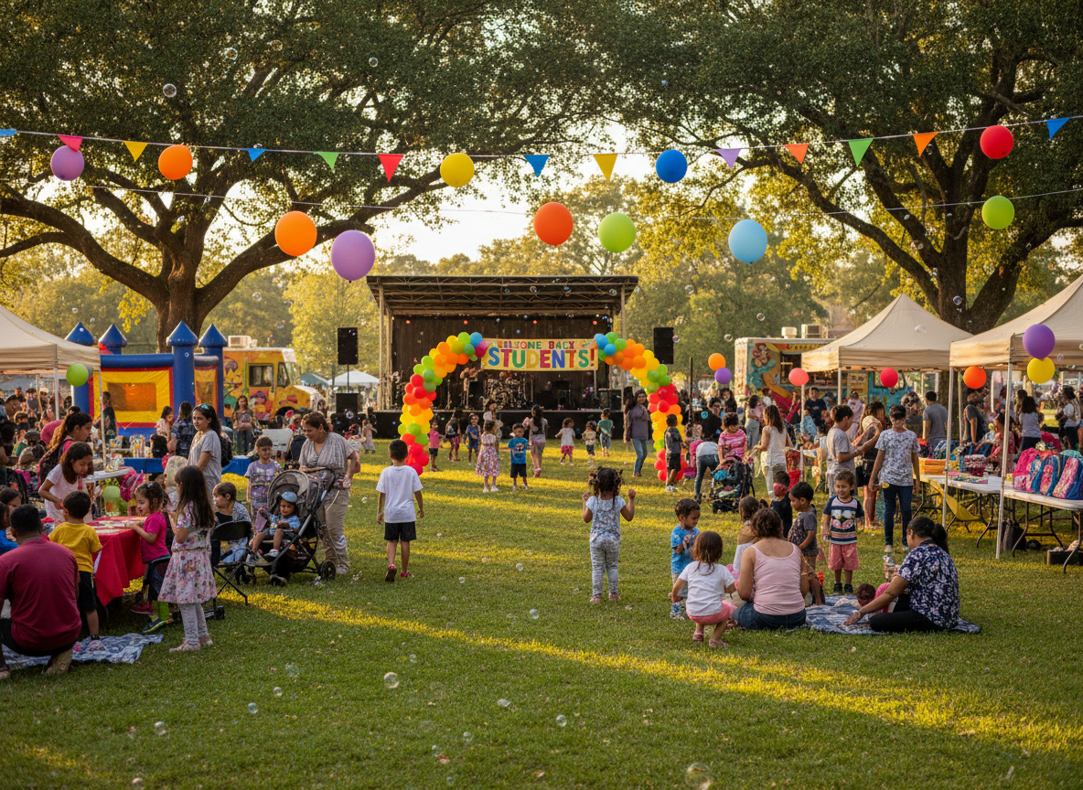 Community family day event at the park
