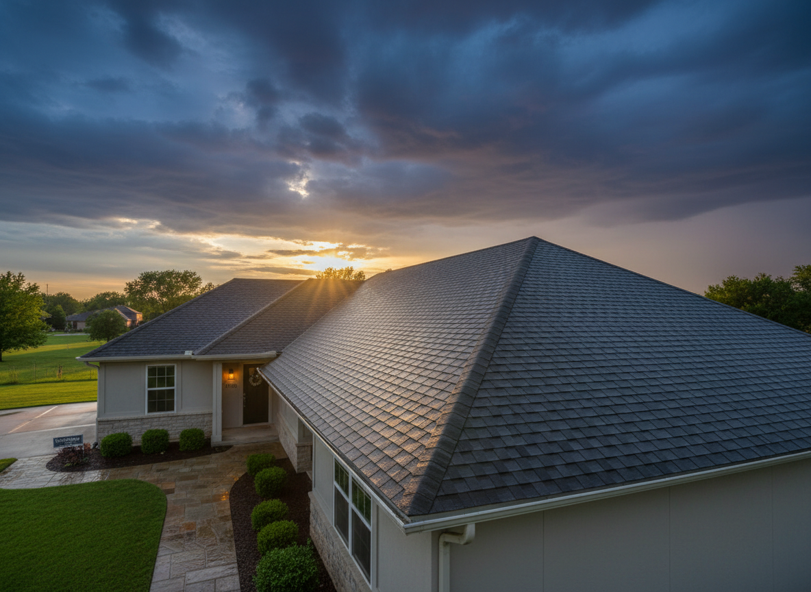 New roof on a Wichita home after a storm