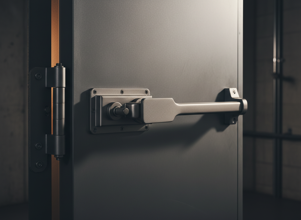 Commercial steel door hardware
