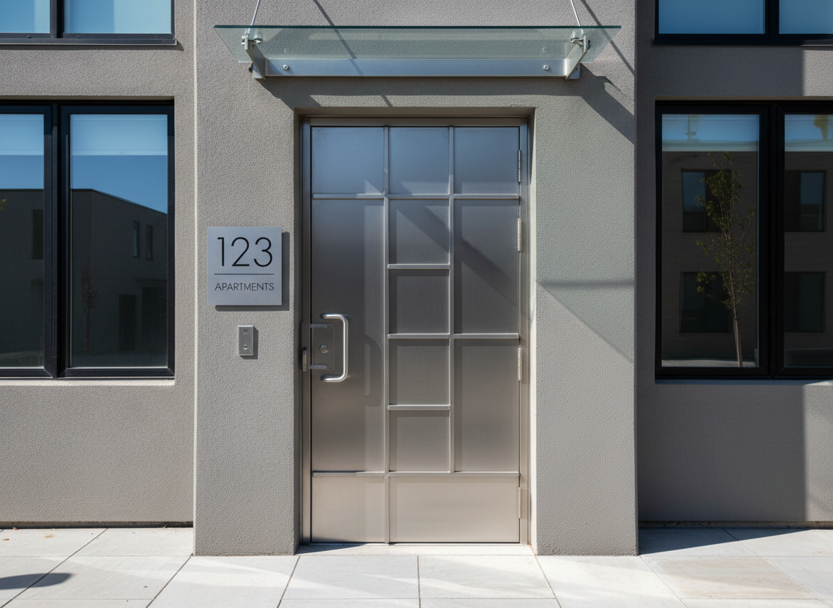 Reinforced security door installation at an apartment building — FORTRESS by PMR Projects